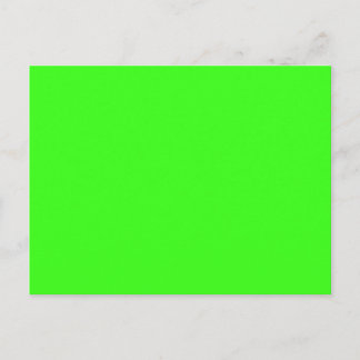 Carte Postale vert néon de couleur