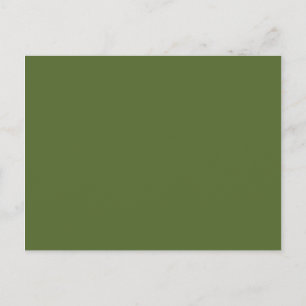 Carte Postale Vert olive foncé uni