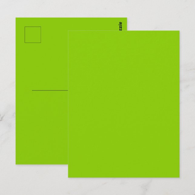 Carte Postale Vert uni solide Brat (Devant / Derrière)