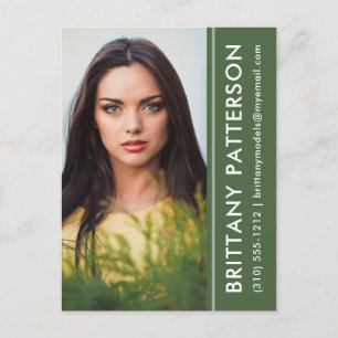 Carte postale verte de modèle Acteur photo Comp Ca