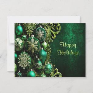 Carte postale verte décorative