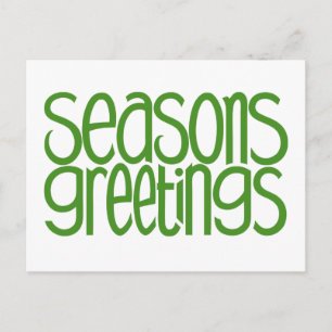 Carte postale verte Joyeuses Fêtes
