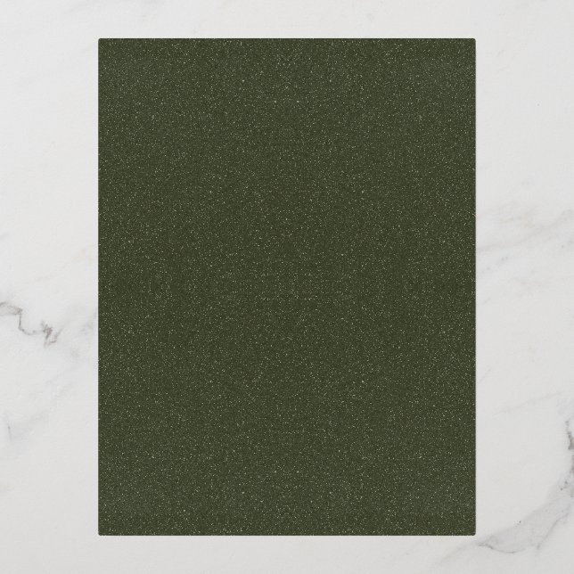 Carte postale verte mousse texturée - personnalisa (Recto)