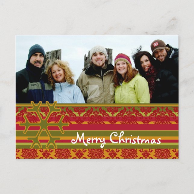 Carte postale verte rouge de Joyeux Noël de (Devant)