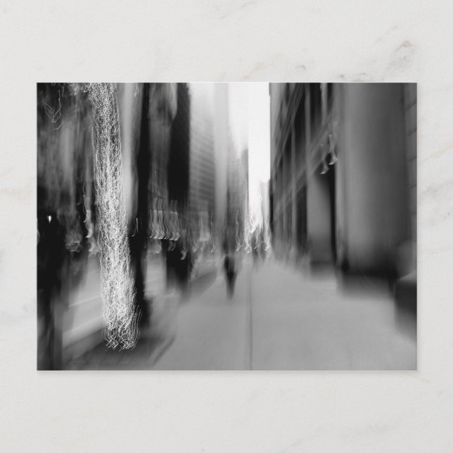 Carte postale Vertical B&W Blur NYC (Devant)