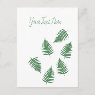 Carte postale verticale de fougère verte chanceuse