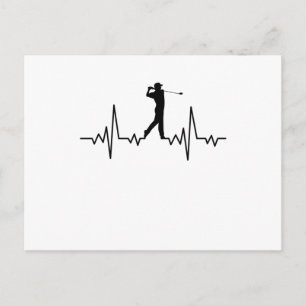 Carte Postale VÊTEMENTS DE GOLF GOLF HEARTBEAT Femmes Hommes Enf