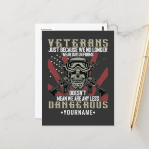 Carte Postale Vétéran Patriotique Humour Américain Drôle