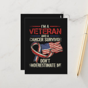 Carte Postale Vétéran survivant du cancer Ne me sous-estimez pas