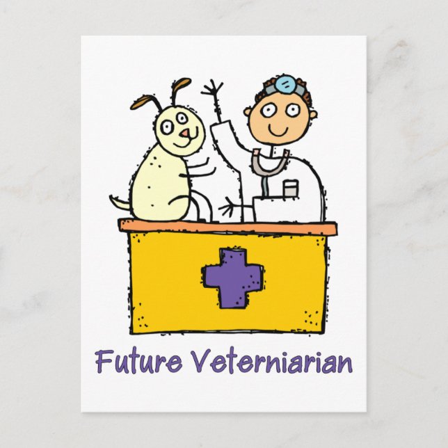 Carte Postale Vétérinaire futur - Garçon (Devant)