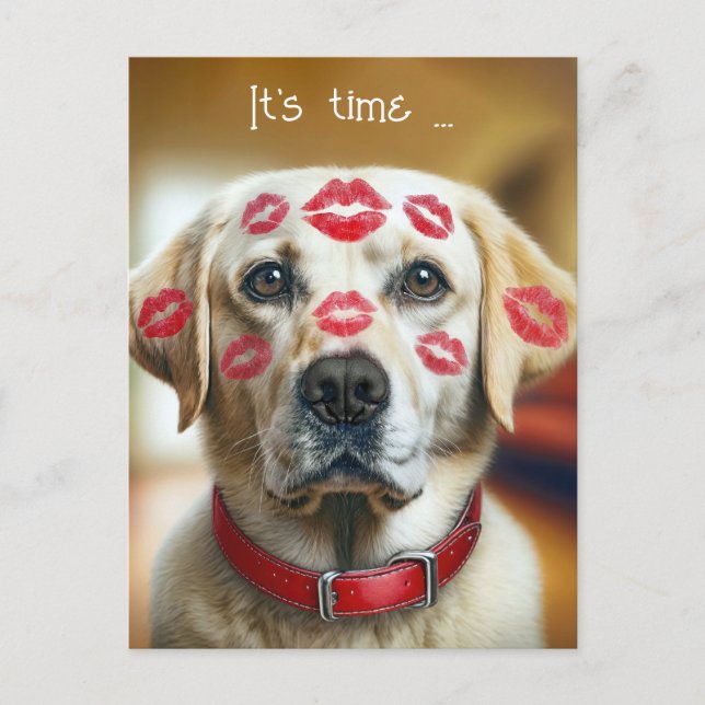 Carte Postale Vétérinaire Labrador Retriever Kisses (Devant)