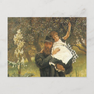 Carte Postale Veuf par Tissot, Portrait artistique victorien vin