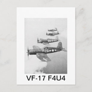 CARTE POSTALE VF-17 F4U4 CORSAIRS