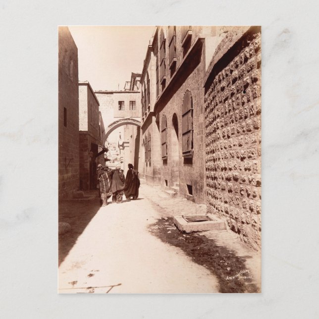 Carte Postale Via la rue Dolorosa à Jérusalem (Devant)