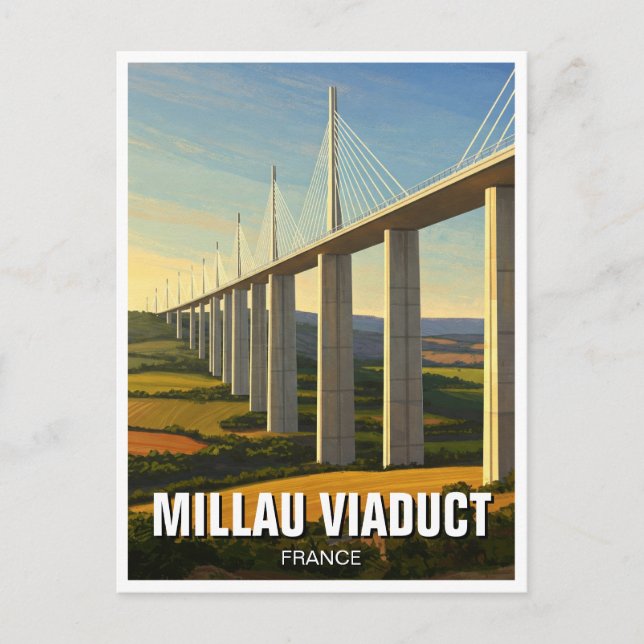Carte Postale Viaduc de Millau France (Devant)