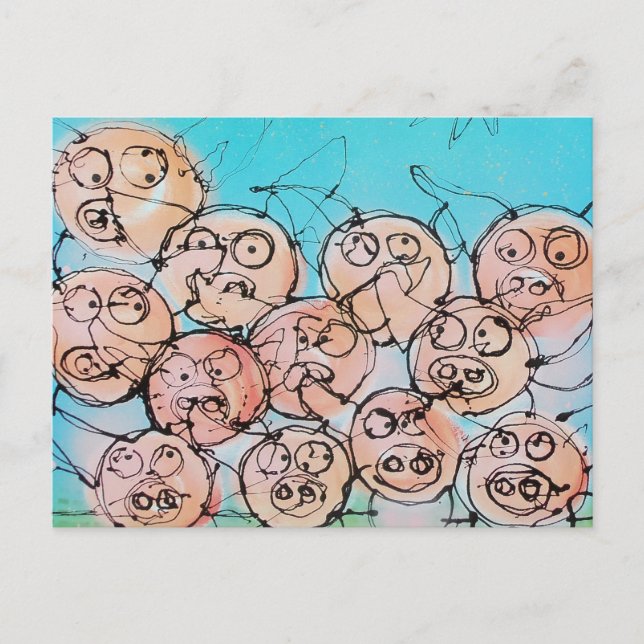 Carte Postale viande la famille (Devant)