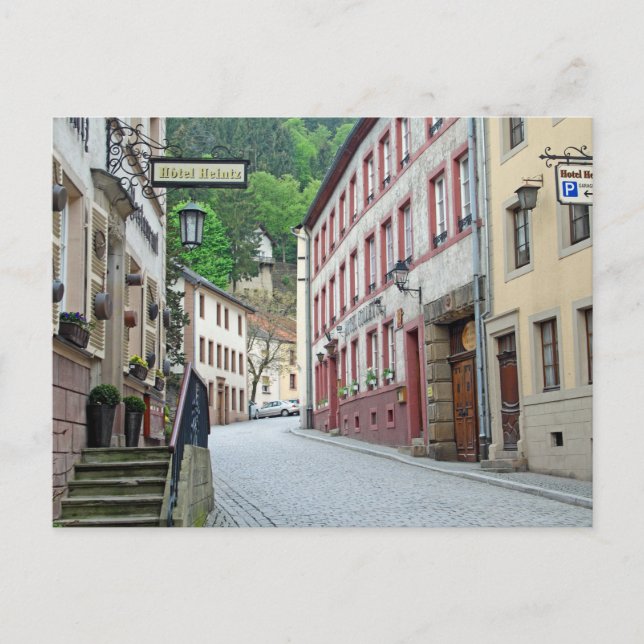 Carte Postale Vianden, Scène de rue Luxembourg (Devant)