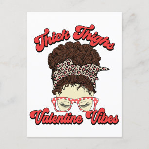 Carte Postale Vibes de la Saint-Valentin pour cuisses épaisses