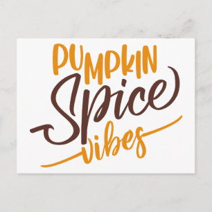Carte Postale Vibes de Spice de Citrouille
