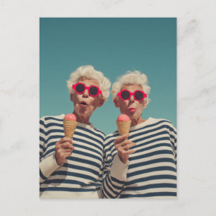 Carte Postale Vibes d'été enjouées pour seniors