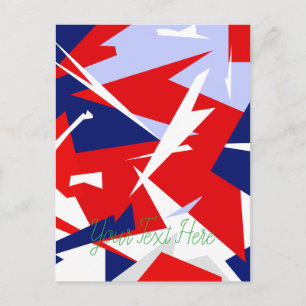 Carte Postale Vibes positives Bleu rouge blanc