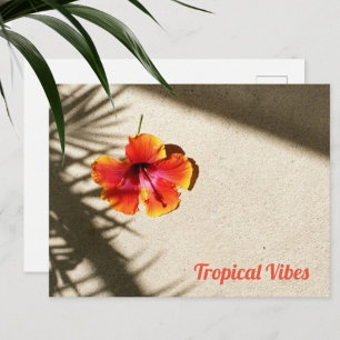 Carte Postale Vibes tropicales Hibiscus