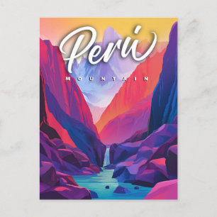 Carte Postale Vibrant Pérou Mountain : Un voyage contemporain