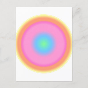 Carte Postale Vibrations positives - Dégradé radial coloré