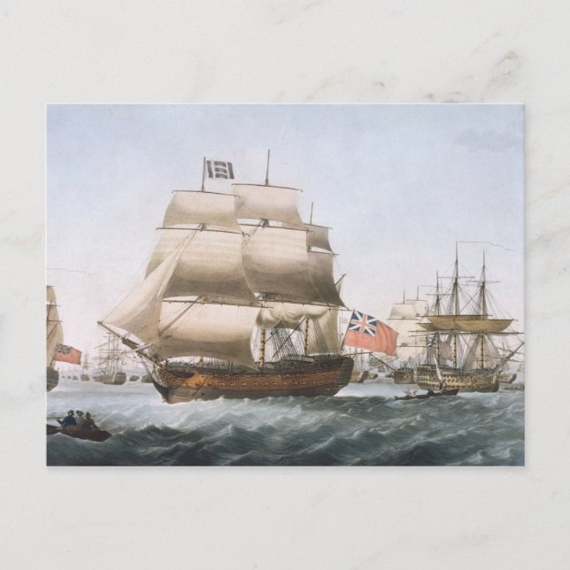 Carte Postale Victoire du HMS, 1806 (Devant)