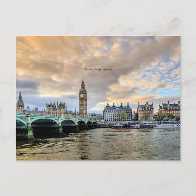 Carte Postale Victoria Bridge, Londres, Angleterre Card (Devant)