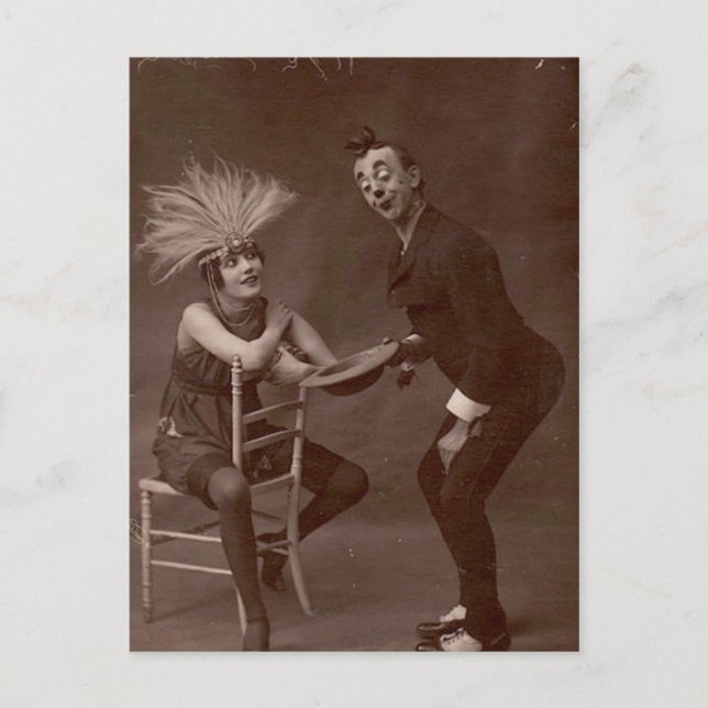 Carte Postale Victorian bizarre drôle Clown (Devant)