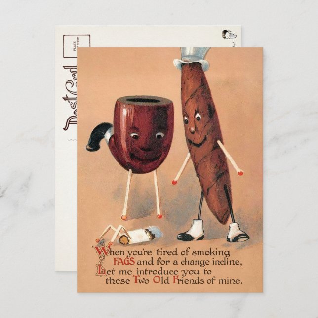 Carte postale Victorian Odd Smoking  (Devant / Derrière)