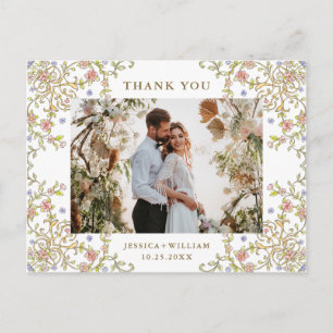 Carte Postale Victorian Ornate Grace QR code Photo Merci