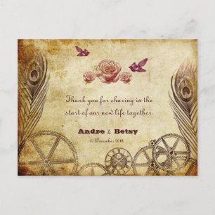 Carte postale Victorian Steampunk Merci