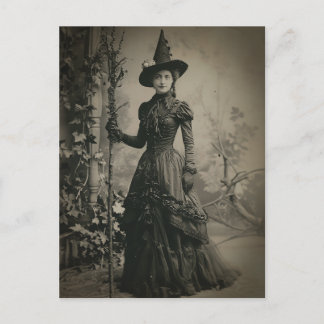 Carte Postale Victorian Witch Sepia Portrait