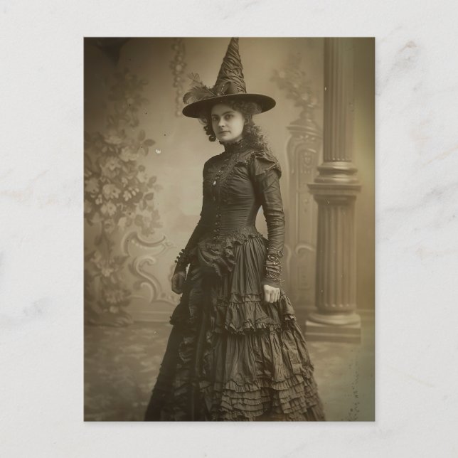 Carte Postale Victorian Witch Sepia Portrait style 2 (Devant)