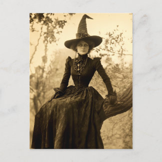 Carte Postale Victorian Witch Sepia Portrait style 8