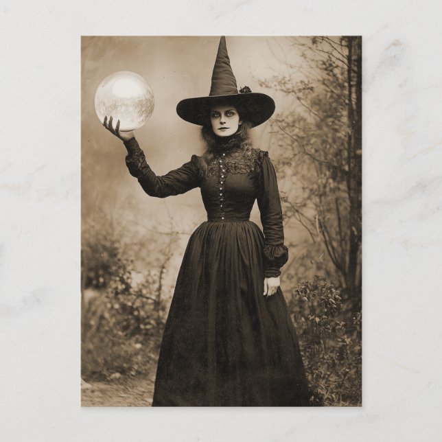 Carte Postale Victorian Witch Sepia Portrait style 9 (Devant)