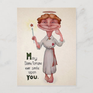 Carte postale victorienne ancienne et étrange de D