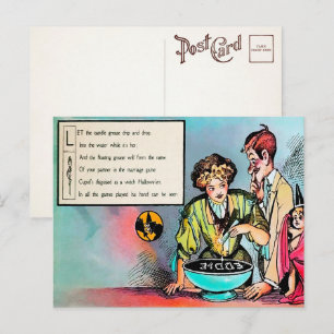 Carte postale victorienne Halloween Poem 3