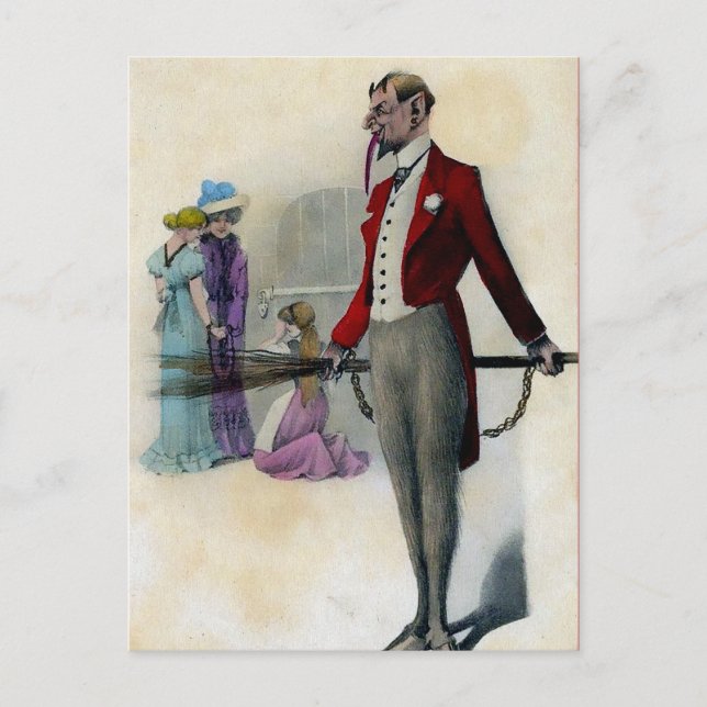 Carte postale Victorienne vintage Krampus (Devant)