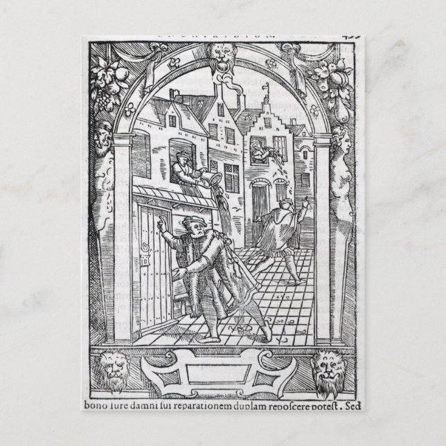 Carte Postale Vider les pots de chambre (Devant)