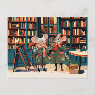 Carte Postale Vie à Mice Town - Amateurs de livres Chitchat