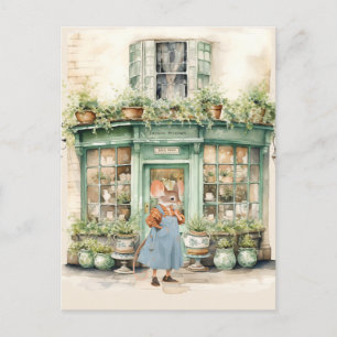 Carte Postale Vie à Mice Town - Magasin Plante de Mme Emily