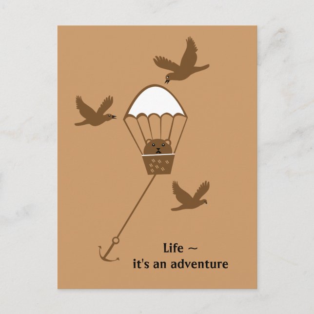 Carte Postale Vie ~ c'est une aventure (Devant)