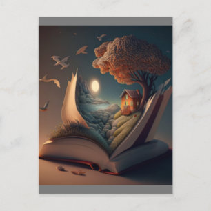 Carte Postale Vie d'affiche en lecture