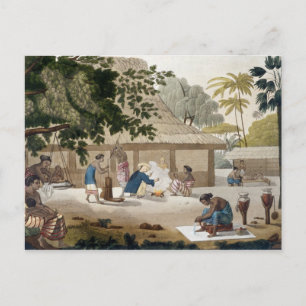 Carte Postale Vie domestique à Kupang, Timor, assiette 10 de 'Le