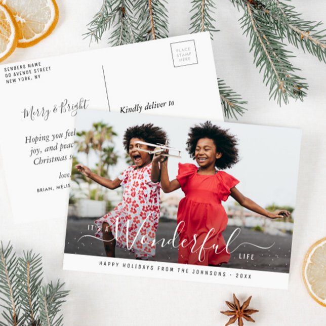 Carte Postale vie merveilleuse noël vacances (Créateur téléchargé)