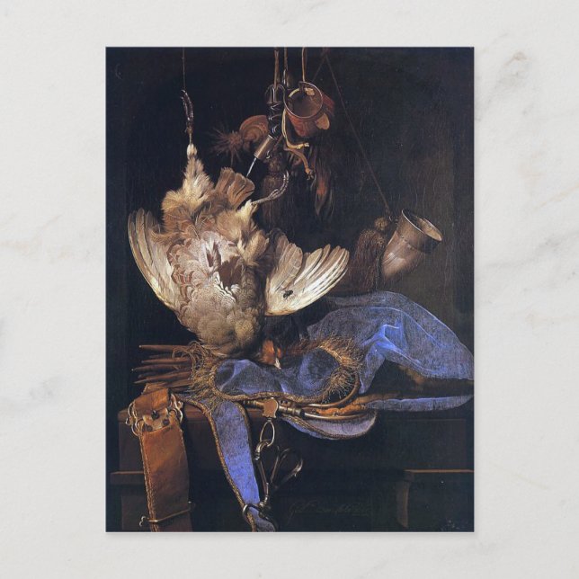Carte Postale Vie morte avec équipement de chasse (Devant)