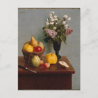 Carte Postale Vie morte avec Fleurs et Fruits